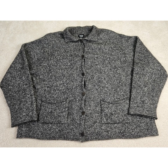 Woman's Eileen Fisher Sz 2X Gray Knit Alpaca Blend Button Front Cardigan Sweater - Picture 1 of 7
